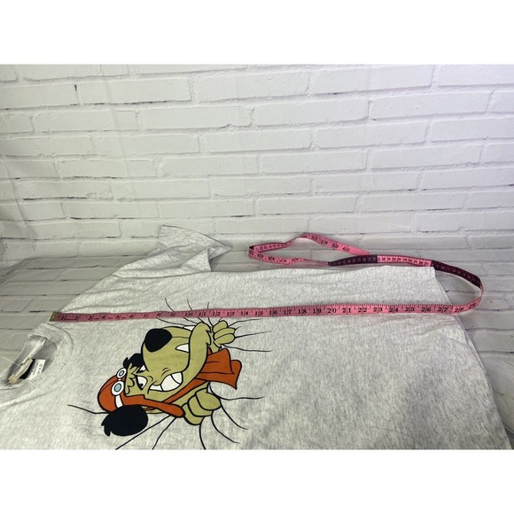 VTG Hanna-Barbera Muttley Dog Wacky Races Double Sided T-Shirt USA Mens Size S - Picture 7 of 7